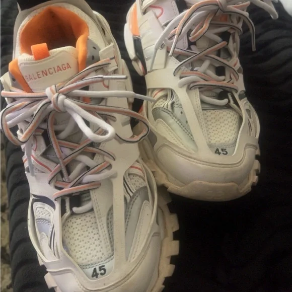 Balenciaga Gray and Orange Athletic Shoes - Picture 2 of 4